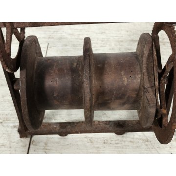 ANTICO Girarrosto MECCANICO da CAMINO Strumento a Peso FERRO BATTUTO epoca 1700 ANTICO Girarrosto MECCANICO da CAMINO Strumento a Peso FERRO BATTUTO epoca 1700