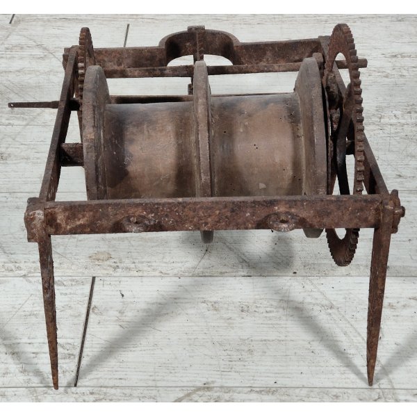 ANTICO Girarrosto MECCANICO da CAMINO Strumento a Peso FERRO BATTUTO epoca 1700 ANTICO Girarrosto MECCANICO da CAMINO Strumento a Peso FERRO BATTUTO epoca 1700