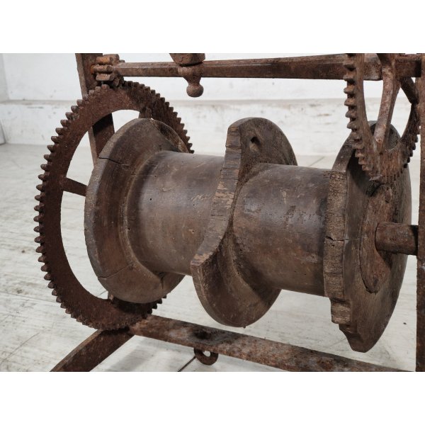 ANTICO Girarrosto MECCANICO da CAMINO Strumento a Peso FERRO BATTUTO epoca 1700 ANTICO Girarrosto MECCANICO da CAMINO Strumento a Peso FERRO BATTUTO epoca 1700