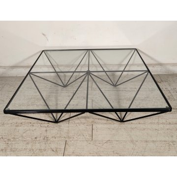 TAVOLINO Alanda FERRO VETRO Design Paolo Piva B&B anni 70 Vintage Coffee Table
