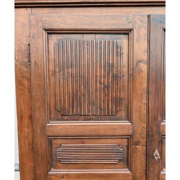 ANTICO ARMADIO PIEMONTESE legno pioppo FORMELLE epoca 1800 GUARDAROBA DISPENSA
