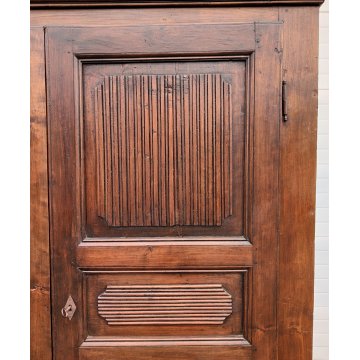 ANTICO ARMADIO PIEMONTESE legno pioppo FORMELLE epoca 1800 GUARDAROBA DISPENSA