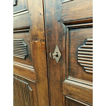 ANTICO ARMADIO PIEMONTESE legno pioppo FORMELLE epoca 1800 GUARDAROBA DISPENSA