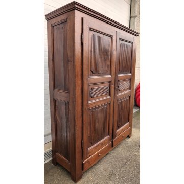 ANTICO ARMADIO PIEMONTESE legno pioppo FORMELLE epoca 1800 GUARDAROBA DISPENSA