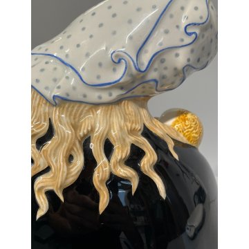 ANTICA FIGURA CERAMICA LENCI MADONNA maternità  policroma SANDRO VACCHETTI 1930