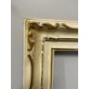 ANTICA PICCOLA CORNICE DORATA BIANCA LEGNO SCOLPITO 44 cm x 38 cm EPOCA '900