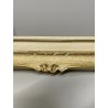 ANTICA PICCOLA CORNICE DORATA BIANCA LEGNO SCOLPITO 44 cm x 38 cm EPOCA '900
