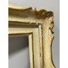 ANTICA PICCOLA CORNICE DORATA BIANCA LEGNO SCOLPITO 44 cm x 38 cm EPOCA '900