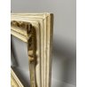 ANTICA PICCOLA CORNICE DORATA BIANCA LEGNO SCOLPITO 44 cm x 38 cm EPOCA '900