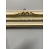ANTICA PICCOLA CORNICE DORATA BIANCA LEGNO SCOLPITO 38 cm x 44 cm EPOCA '900
