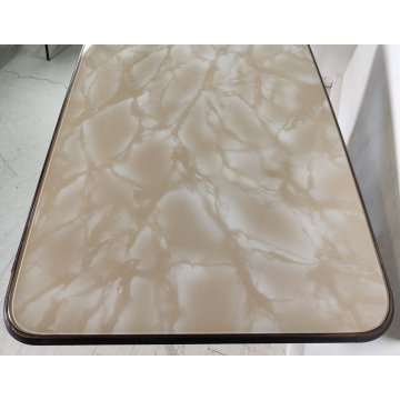 TAVOLO PRANZO DESIGN anni 50 LEGNO VETRO MARMO VINTAGE TABLE STILE ICO PARISI