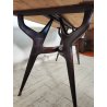 TAVOLO PRANZO DESIGN anni 50 LEGNO VETRO MARMO VINTAGE TABLE STILE ICO PARISI