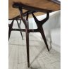 TAVOLO PRANZO DESIGN anni 50 LEGNO VETRO MARMO VINTAGE TABLE STILE ICO PARISI