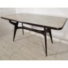 TAVOLO PRANZO DESIGN anni 50 LEGNO VETRO MARMO VINTAGE TABLE STILE ICO PARISI