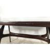 TAVOLO PRANZO DESIGN anni 50 LEGNO VETRO MARMO VINTAGE TABLE STILE ICO PARISI