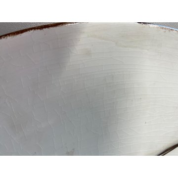 PIATTO DECORATIVO PARATA CERAMICA SCENA NATURALISTICA CERVO CERBIATTI BOSCO ø 41