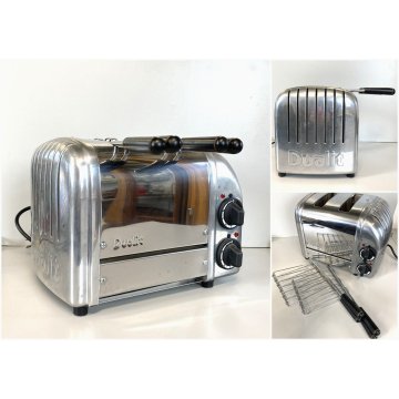 TOSTAPANE Dualit 2 Slot MOD 21052 ACCIAIO INOSSIDABILE FUNZIONANTE UK