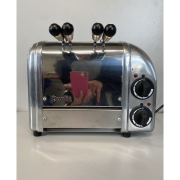 TOSTAPANE Dualit 2 Slot MOD 21052 ACCIAIO INOSSIDABILE FUNZIONANTE UK