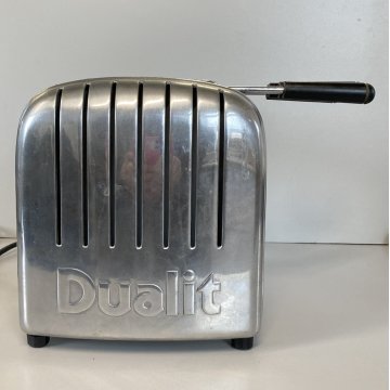 TOSTAPANE Dualit 2 Slot MOD 21052 ACCIAIO INOSSIDABILE FUNZIONANTE UK