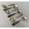 SET 6 CUCCHIAI DA PASTO METALLO ARGENTATO PUNZONE KH 90 VINTAGE SPOONS ART DECO'