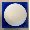 LAMPADA PLAFONIERA PARETE Leucos MURANO DUE Gio 30 P-PL BLUE BIANCO 30x30cm '90