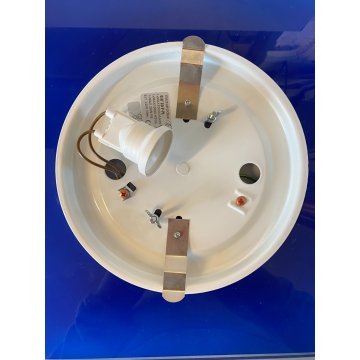 LAMPADA PLAFONIERA PARETE Leucos MURANO DUE Gio 30 P-PL BLUE BIANCO 30x30cm '90