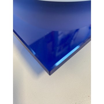 LAMPADA PLAFONIERA PARETE Leucos MURANO DUE Gio 30 P-PL BLUE BIANCO 30x30cm '90