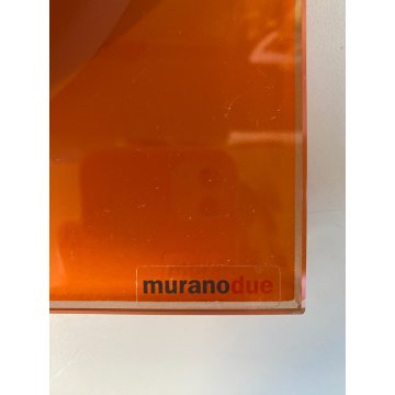 LAMPADA PLAFONIERA PARETE Leucos MURANO DUE Gio 30 P-PL ARANCIONE BIANCO 30x30cm