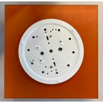 LAMPADA PLAFONIERA PARETE Leucos MURANO DUE Gio 30 P-PL ARANCIONE BIANCO 30x30cm