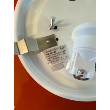 LAMPADA PLAFONIERA PARETE Leucos MURANO DUE Gio 30 P-PL ARANCIONE BIANCO 30x30cm