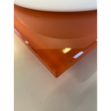 LAMPADA PLAFONIERA PARETE Leucos MURANO DUE Gio 30 P-PL ARANCIONE BIANCO 30x30cm