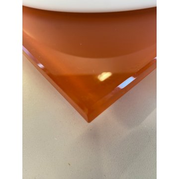 LAMPADA PLAFONIERA PARETE Leucos MURANO DUE Gio 30 P-PL ARANCIONE BIANCO 30x30cm