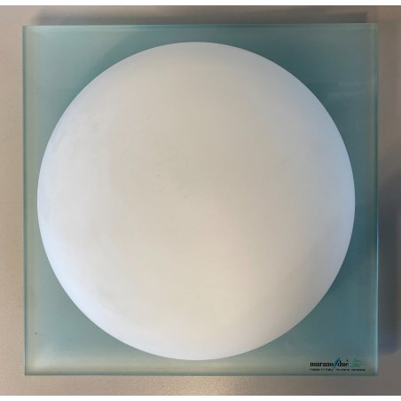 LAMPADA PLAFONIERA PARETE Leucos MURANO DUE Gio 30 P-PL TRASPARENTE BIANCO 30x30