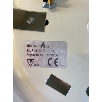 LAMPADA PLAFONIERA PARETE Leucos MURANO DUE Gio 30 P-PL TRASPARENTE BIANCO 30x30