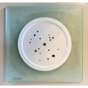 LAMPADA PLAFONIERA PARETE Leucos MURANO DUE Gio 30 P-PL TRASPARENTE BIANCO 30x30