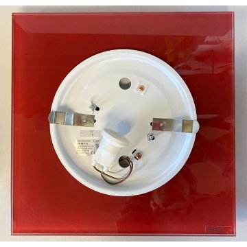 LAMPADA PLAFONIERA PARETE Leucos MURANO DUE Gio 30 P-PL ROSSO BIANCO 30x30cm