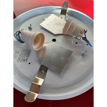 LAMPADA PLAFONIERA PARETE Leucos MURANO DUE Gio 40-50 P-PL ROSSO BIANCO 40x40cm