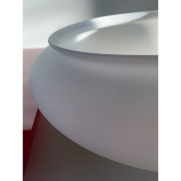 LAMPADA PLAFONIERA PARETE Leucos MURANO DUE Gio 40-50 P-PL ROSSO BIANCO 40x40cm