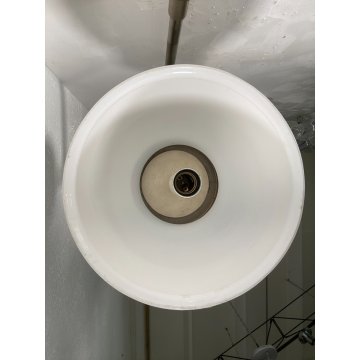 APPLIQUE "Delta" DESIGN SERGIO MAZZA Artemide ACCIAIO SATINATO VETRO OPALINO '60