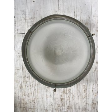 APPLIQUE "Delta" DESIGN SERGIO MAZZA Artemide ACCIAIO SATINATO VETRO OPALINO '60