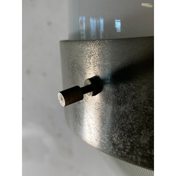 APPLIQUE "Delta" DESIGN SERGIO MAZZA Artemide ACCIAIO SATINATO VETRO OPALINO '60