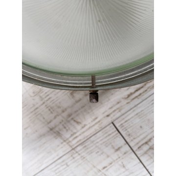 APPLIQUE "Delta" DESIGN SERGIO MAZZA Artemide ACCIAIO SATINATO VETRO OPALINO '60