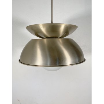 LAMPADARIO SOSPENSIONE Cetra DESIGN Vico Magistretti ARTEMIDE METALLO 4 LUCI '65