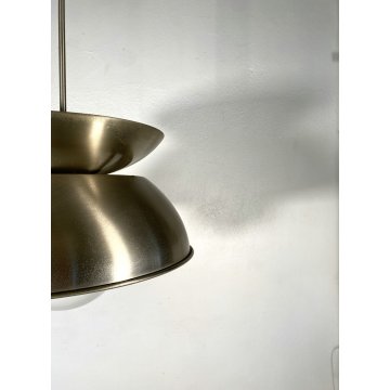 LAMPADARIO SOSPENSIONE Cetra DESIGN Vico Magistretti ARTEMIDE METALLO 4 LUCI '65