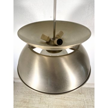 LAMPADARIO SOSPENSIONE Cetra DESIGN Vico Magistretti ARTEMIDE METALLO 4 LUCI '65