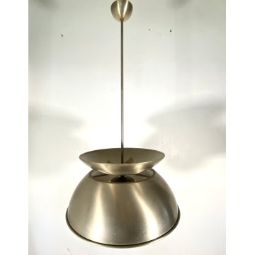 LAMPADARIO SOSPENSIONE Cetra DESIGN Vico Magistretti ARTEMIDE METALLO 4 LUCI '65