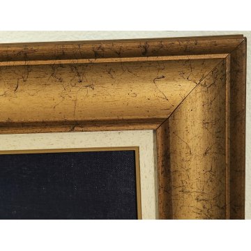 QUADRO DIPINTO olio tela Walter Pozzi LA MASCHERA MORENTE epoca 900 ARLECCHINO