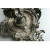 ANTICO CALAMIO METALLO ARGENTATO BAROCCO PUTTO GUFI MASCHERONI FINE '800