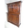 ANTICA CREDENZA ALZATA ARTE POVERA LEGNO MASSELLO ABETE FERRO BATTUTO RUSTICO