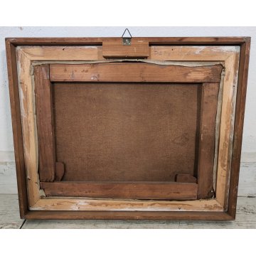 ANTICO QUADRO DIPINTO olio tela EPOCA 800 Beryl Hight Tumiati NATURA MORTA frame